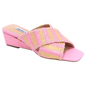 Charles by Charles David Nelios Open-Toe Woven Raffia Wedge Sandal