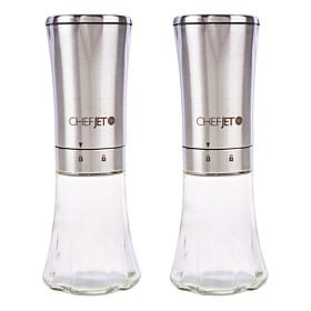 Chef Jet 2-pack Electric Gravity Spice Mills with Glass Chambers