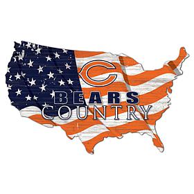 Chicago Bears USA Shape Flag Cutout 