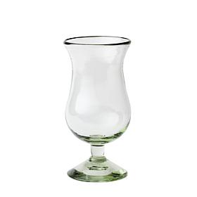Clear Handblown Mexican Hurricane Glass - Set of 6