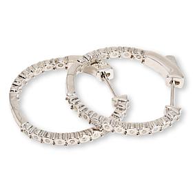 Colleen Lopez 1/4ctw White Diamond Hugger Hoop Earrings