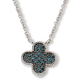 Colleen Lopez 1/6ctw Diamond Pavé Fleur Diamond Pendant Necklace