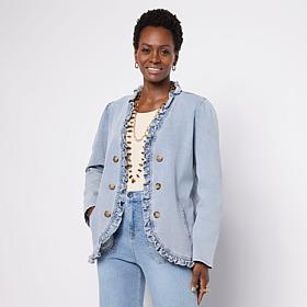 Colleen Lopez Denim Ruffle Jacket