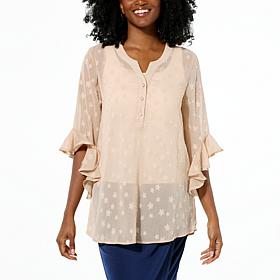 Colleen Lopez Dramatic Sleeve Woven Tunic