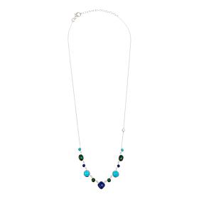 Colleen Lopez Multigemstone Station Sterling Silver Necklace