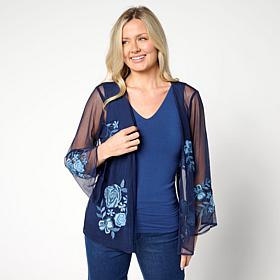 Colleen Lopez Printed Mesh Topper