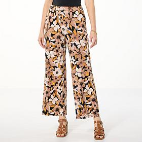 Colleen Lopez Printed Pull-On Wide Leg Pant
