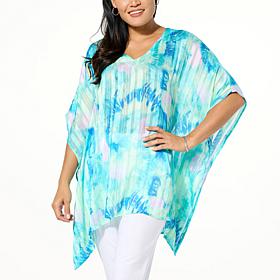 Colleen Lopez Printed Woven Scarf Top
