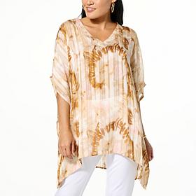 Colleen Lopez Printed Woven Scarf Top