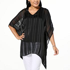 Colleen Lopez Printed Woven Scarf Top