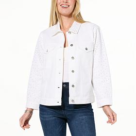 Colleen Lopez Rhinestone Denim Twill Jacket