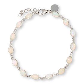Colleen Lopez Sterling Silver Ethiopian Opal Station Bracelet