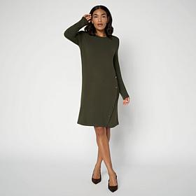 Colleen Lopez Sweater Knit Dress with Buttons