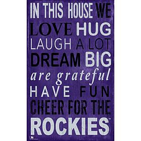 Colorado Rockies In This House Sign 