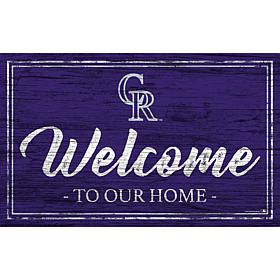 Colorado Rockies Team Color Welcome Sign - 11x19"