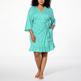Comfort Code Soft & Light Wrap Robe with Ruffle Hem