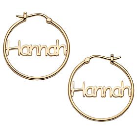Comic Sans Name Small 25mm Hoop Earrings