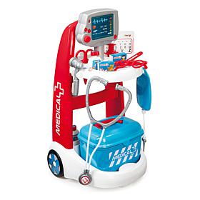 Complete Toy Medical Trolley with Accessories and Electronic Module