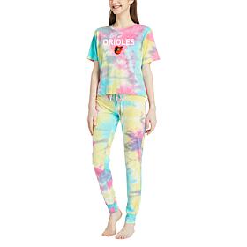 Concepts Sport MLB Velodrome Ladies SS Top and Pant Set - Orioles 