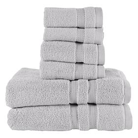 Concierge Collection Coastal 6-piece 100% Cotton Towel Set 