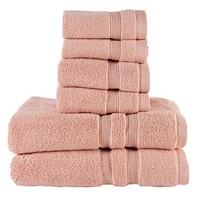 Concierge Collection Coastal 6-piece 100% Cotton Towel Set 
