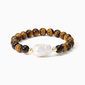 Connie Craig Carroll Baroque Pearl Beaded Stretch Bracelet 