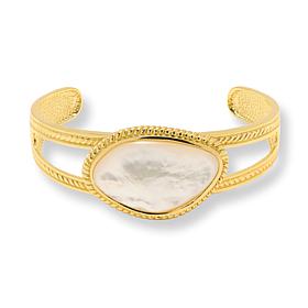 Connie Craig Carroll Gemstone Rope Detail Cuff Bracelet