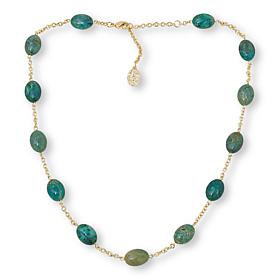 Connie Craig Carroll Jewelry Charlee Oval Gemstone Station Necklace