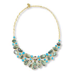 Connie Craig Carroll Jewelry Seraphine 19" Gemstone Bib Necklace