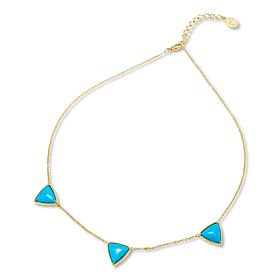 Connie Craig Carroll Jewelry Soren 20" Gem Triangular Station Necklace