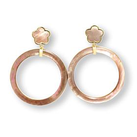 Connie Craig Carroll Jewelry Wynne Gemstone Hoop Dangle Earrings