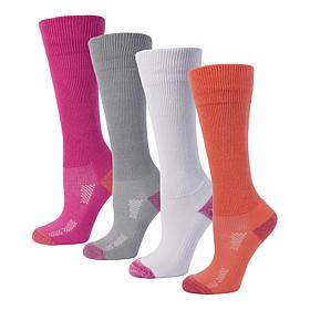 Copper Life 4-pack Medium-Compression EcoWick Wide Over-the-Calf Socks