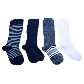 Copper Life 4-pack SnugStay Wide Knee-High Socks