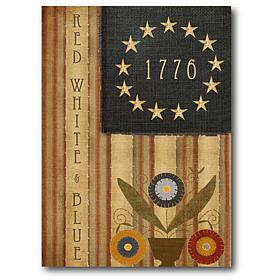 Courtside Market 1776 Country Flag 30" x 40" Canvas Wall Art