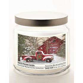 Courtside Market Barn Infused Wax Candle in  Glass Jar with Silver Lid