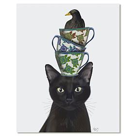 Courtside Market Black Cat 20x24 Gallery-Wrapped Canvas
