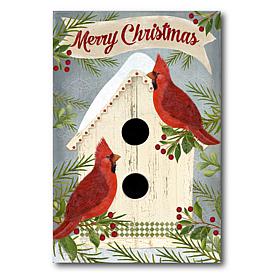 Courtside Market Canvas Wall Art - Cardinals Bird House, 16" X 20"