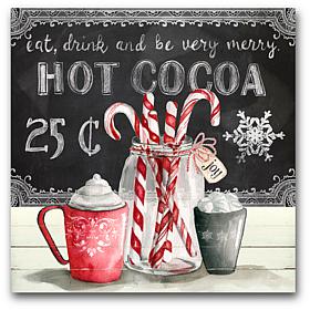 Courtside Market Canvas Wall Art - Peppermint Cocoa, 16" X 16"