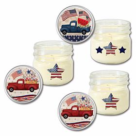 Courtside Market Celebrate 250 Patriotic 4 oz Citronella Candle Set