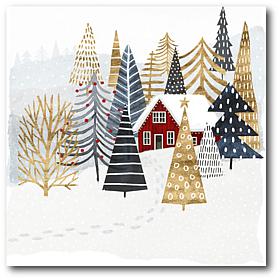 Courtside Market Christmas Chalet I 24x24 Canvas Wall Art