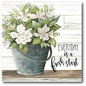 Courtside Market Everyday Is A Fresh Start 16x16 Canvas Wall Art