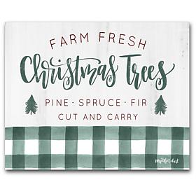 Courtside Market Farm Fresh Christmas Trees 24x36 Canvas Wall Art