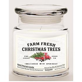 Courtside Market Fresh Farm Trees Wax Infused Candle with Glass Lid