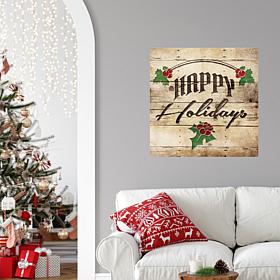 Courtside Market Happy Holiday 24"x24" Decal Wall Art