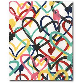 Courtside Market Heart Scribbles I 30x40 Canvas Wall Art