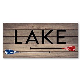 Courtside Market Lake House Canvas Wall Art - 12" x 24"