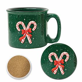 Courtside Market Let's Get Merry II 15 oz Cozy Mug & Coaster Set
