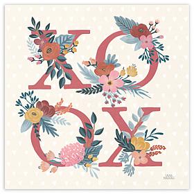 Courtside Market Love Letters VIII 16x16 Canvas Wall Art