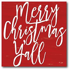 Courtside Market Merry Christmas Y'all 24x24 Canvas Wall Art