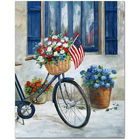 Courtside Market Patriot Bike II Canvas Wall Art - 16" x 20"
